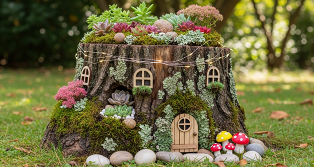 how to decorate a tree stump diy garden ideas and design guide